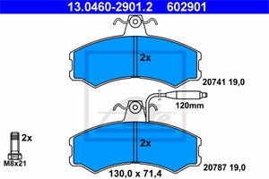 Bremseklosser sett, Framaksel, ALFA ROMEO,CITROËN,FIAT,PEUGEOT, 4248 33, 4250 54, 4251 06, 95 624 970, 95 667 764, 9939028, 9940092, 994