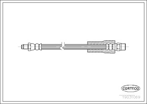 Bremseslange, Bakaksel, AUDI A8 D2, 4D0611775B