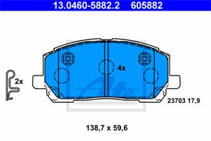 Bremseklosser sett, Framaksel, LEXUS RX, 04465-48020, 04465-48040, 04465-48090