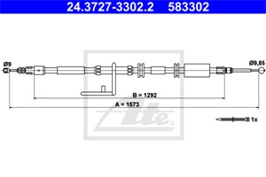 Kabel, parkeringsbremse, Høyre bak, LAND ROVER FREELANDER 2, LR001031, LR007496