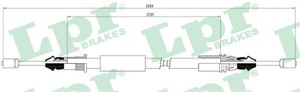 Kabel, parkeringsbremse, Bak, Høyre, Venstre, CITROËN SAXO, PEUGEOT 106 II, 106 Van Skåp/halvkombi II, 4745H8, 96263856