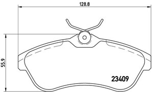Bremseklosser sett, CITROËN C2, C2 ENTERPRISE, C3 I, C3 Pluriel, 1611334680, 1617270280, 425237, 425372