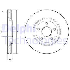 Bremseskive, Framaksel, CHRYSLER GRAND VOYAGER V, PACIFICA, DODGE JOURNEY, JOURNEY VAN, FIAT FREEMONT, LANCIA VOYAGER Minibus, minivan,