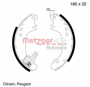 Bremsesko sett, Bakaksel, CITROËN AX, SAXO, PEUGEOT 106 I, 106 II, 205 I, 205 II, 205 Cabriolet I, 309 II, 4241.21, 4241.73, 4241.E8, 42