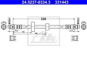 Bremseslange, Framaksel, VW TRANSPORTER Buss IV, TRANSPORTER Flak/chassi IV, TRANSPORTER Skåp IV, 701 611 701
