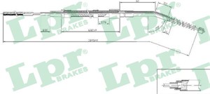 Kabel, parkeringsbremse, Høyre, Venstre, BMW 3 [E30], 3 Cabriolet [E30], 3 Touring [E30], 34411154401, 34411154681
