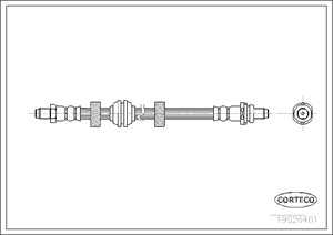 Bremseslange, Bakaksel, FORD COUGAR, MONDEO I, MONDEO II, MONDEO Sedan I, MONDEO Sedan II, 1025018, 1071939, 97BG2282BB, 97BG2282BC