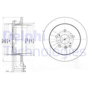 Bremseskive, Bakaksel, TOYOTA ALPHARD I, AVENSIS VERSO, PREVIA II, 42431-28090, 42431-28091, 42431-28120, 4243144020, 42431-44030