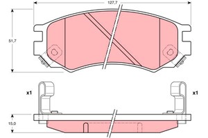 Bremseklosser sett, Bakaksel, Framaksel, NISSAN ALMERA Hatchback I, 41060-0N685, 41060-54C88, AY040-NS040, D1060-0N685