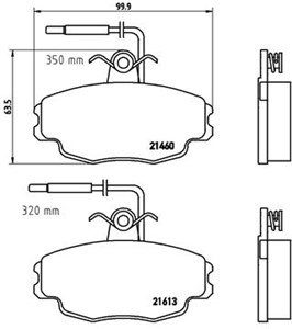 Bremseklosser sett, CITROËN ZX, ZX Break, 95658557, E172038