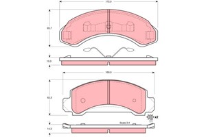 Bremseklosser sett, Framaksel, FORD USA EXPLORER, RANGER, 3352413, 3886184, F09Z2001A