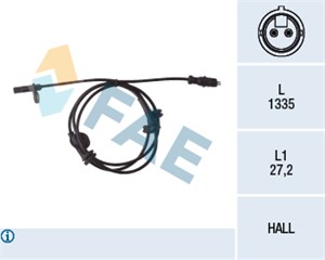 Sensor, hjulturtall, Framaksel venstre, FIAT DOBLO Minibus, minivan, DOBLO Skåp/stor limousine, 46740217, 46811205