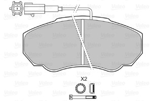 Bremseklosser sett, Framaksel, CITROËN,FIAT,PEUGEOT, 425242, 4252-42, 425243, 4252-43, 425458, 4254-58, 71752979, 71772526, 77362219, 77