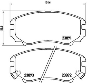 Bremseklosser sett, Framaksel, HYUNDAI,KIA, 581011FA50, 581011FE00, 581011FE01, 581012CA10, 581012CA11, 581012CA20, 581012EA10, 581012EA