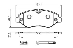 Bremseklosser sett, Framaksel, MERCEDES-BENZ,VW, 004 420 67 20, 004 420 83 20, 005 420 21 20, 005 420 52 20, 005 420 70 20, 006 420 84 2