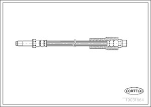 Bremseslange, Bak, Bakaksel, Hjulside, BMW 5 [E39], 34301165190