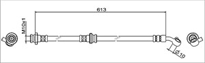 Bremseslange, Framaksel venstre, NISSAN QASHQAI SUV II, X-TRAIL, 462104CE0B, 46210-4CE0B