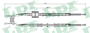 Kabel, parkeringsbremse, Bak, Høyre, Venstre, OPEL MERIVA A Minibus, minivan, VAUXHALL MERIVA A, 13159021, 522016