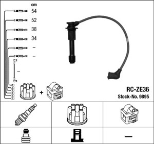 Tennledningssett, MAZDA 323 C V, 323 F V, MX-3, 0000-18-136A, B6BF-18-140A, B6BF18140B