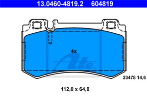 Bremseklosser sett, Bakaksel, MERCEDES-BENZ, 003 420 94 20, 004 420 49 20, A 003 420 94 20, A 004 420 49 20