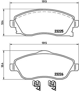 Bremseklosser sett, Framaksel, CHEVROLET,OPEL,VAUXHALL, 09200108, 1605081, 1605092, 1605316, 1605317, 1605964, 1605974, 9200108, 9317226