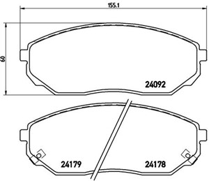 Bremseklosser sett, Framaksel, KIA SORENTO I, 581013EE00, 581013EE01