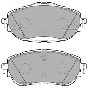 Bremseklosser sett, Framaksel, TOYOTA AURIS, AURIS Kombi, AURIS VAN Skåp/halvkombi, COROLLA Sedan, 04465-02390, 04465-02391, 04465YZZEQ