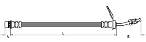 Bremseslange, Innvendig, framaksel, Høyre eller venstre, Nede, NISSAN,OPEL,RENAULT, 4403643, 4620100QAD, 8200057462, 8200673552, 9111643