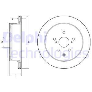 Bremseskive, Bakaksel, LEXUS RX, 42431-48080