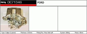 Bremsecaliper, Bak, Foran akselen, Venstre, FORD, 5 023 226, 6 152 223, 6 152 224, 6 513 466