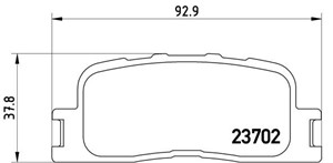 Bremseklosser sett, Bakaksel, LEXUS ES, TOYOTA CAMRY Sedan, HIGHLANDER / KLUGER, WISH Minibus, minivan, 0446606010, 0446621010, 0446633
