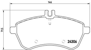Bremseklosser sett, Framaksel, MERCEDES-BENZ, 0004200305, 0004201005, 0054200820, 0054201220, 0054201520, 0064207120, 0074201620, 007420