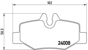 Bremseklosser sett, MERCEDES-BENZ VIANO [W639], VITO / MIXTO Skåp [W639], VITO Buss [W639], 0004216210, 0014211010, 0034208120, 00642044