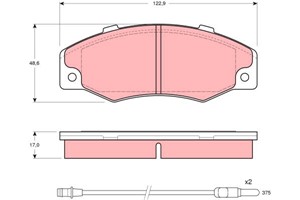 Bremseklosser sett, Framaksel, RENAULT 21, 21 Kombi, 21 Sedan, 21 Skåp / kombi, 77 01 202 481, 77 01 202 731, 77 01 202 785, 77 01 202 8