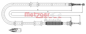 Kabel, parkeringsbremse, Bak, Bakre venstre, Høyre bak, Høyre, Venstre, FIAT DOBLO Minibus, minivan, DOBLO Skåp/stor limousine, 5170667