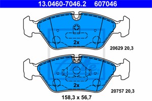 Bremseklosser sett, Framaksel, BMW 3 [E30], 3 Cabriolet [E30], 5 [E28], 6 [E24], 34 11 1 153 203, 34 11 1 154 611, 34 11 1 155 076, 34 1