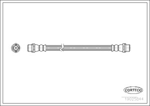 Bremseslange, Bak, Bakaksel, Kjøretøysiden, AUDI 100 C4 Avant, 80 B4 Avant, A4 B5, A4 B5 Avant, A4 B6, A6 C5 Avant, 8A0611775A, 8D061177
