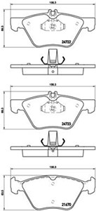 Bremseklosser sett, MERCEDES-BENZ E-KLASS [W211], E-KLASS T-Model [S211], S-KLASS [W220], 0044200720, A0044200720