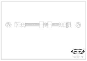 Bremseslange, Bakaksel, FORD B-MAX, B-MAX Van, FIESTA VI, FIESTA Van VI, 1514244, 1525684, 1540178, 1554797, 1718850, 1788439, 8V512282A