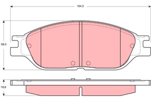 Bremseklosser sett, Framaksel, FORD USA WINDSTAR, 3961603, XF22-2007-SA, XF2Z-2001-SA