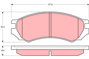 Bremseklosser sett, Framaksel, NISSAN PRIMERA, PRIMERA Hatchback, 21010544, 21012856, 41060-45E86, 41060-51E85, 41060-70J25, 41060-72J25