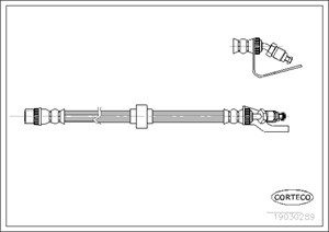 Bremseslange, Foran, Framaksel, Nede, Øvre, OPEL,RENAULT,VAUXHALL, 4500131, 7700302379, 9160431