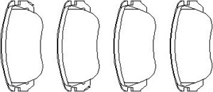 Bremseklosser sett, Framaksel, OPEL INSIGNIA A, INSIGNIA A Sedan, INSIGNIA A Sports Tourer, VAUXHALL INSIGNIA Mk I, 13237750, 16 05 236,