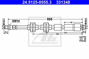 Bremseslange, Framaksel, BMW X1 [E84], 34 30 6 787 316, 34 30 6 799 424