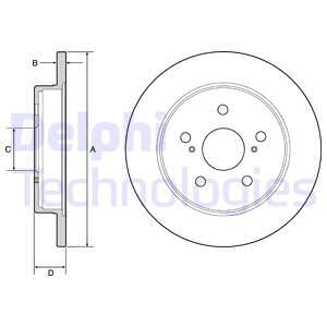Bremseskive, Bakaksel, LEXUS ES, NX, UX, TOYOTA CAMRY, C-HR, C-HR VAN, RAV 4 V, RAV 4 VAN V, 4243178010, 42431-78010