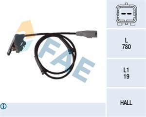 Sensor, hjulturtall, Bakaksel, PEUGEOT 307, 307 Break, 307 CC, 307 SW, 4545.89, 96.353.848, 96.436.605, 96.436.880, 96.449.668