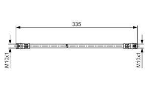 Bremseslange, Bakaksel, Innvendig, VW AMAROK, AMAROK Flak/chassi, 2H0 611 775 B, 2H0 611 775