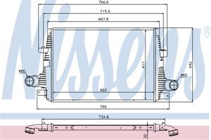 Ladeluftkjøler, ALFA ROMEO 159, 159 Sportwagon, BRERA, SPIDER, 50507299, 60692222