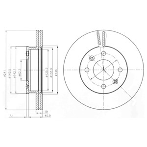 Bremseskive, Framaksel, HYUNDAI GETZ, 517121C000, 51712-1C000