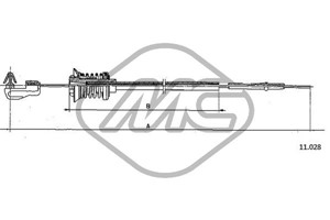 Gasskabel, RENAULT 11, 9, SUPER 5, 7701349422